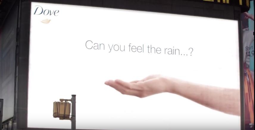Dove experiments with weather sensitive billboard in ‘April Showers’ campaign