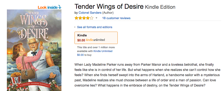 KFC buffs up the Colonel for a romance novel Mother’s Day promo