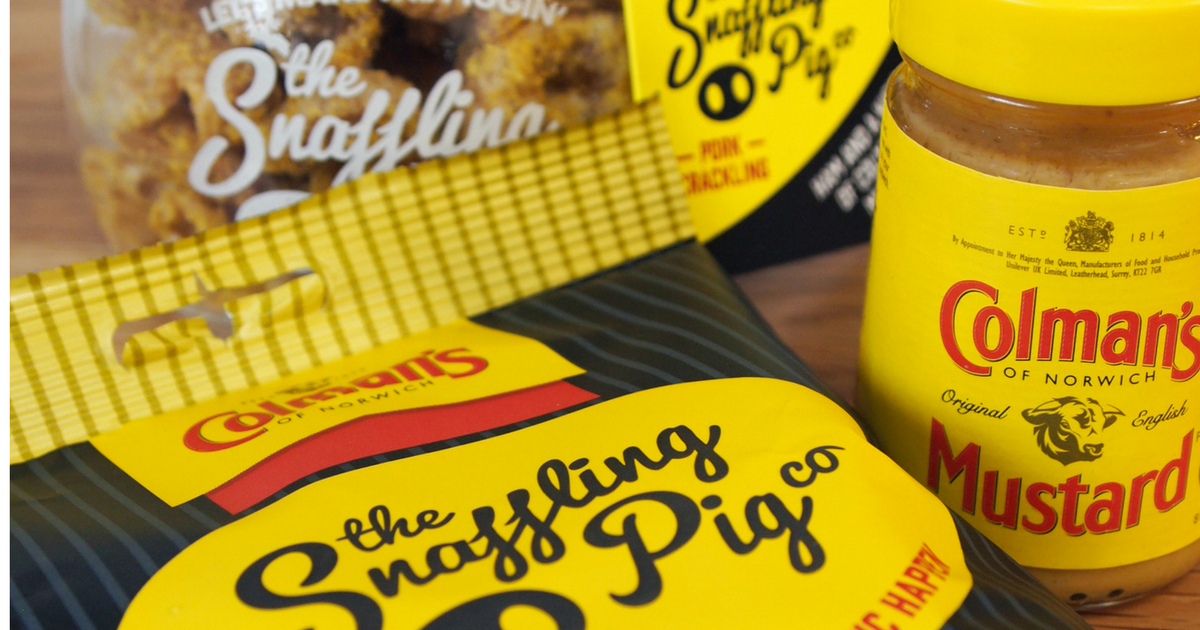 Colman's Mustard moves into snacking market with Snaffling Pig Co pork crackling partnership